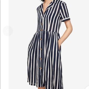 Mango Striped Shirt Dress